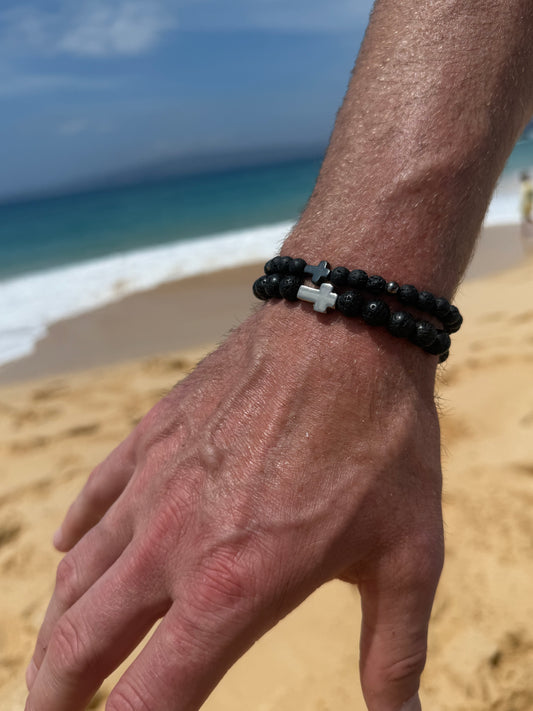 Beaded cross bracelets
