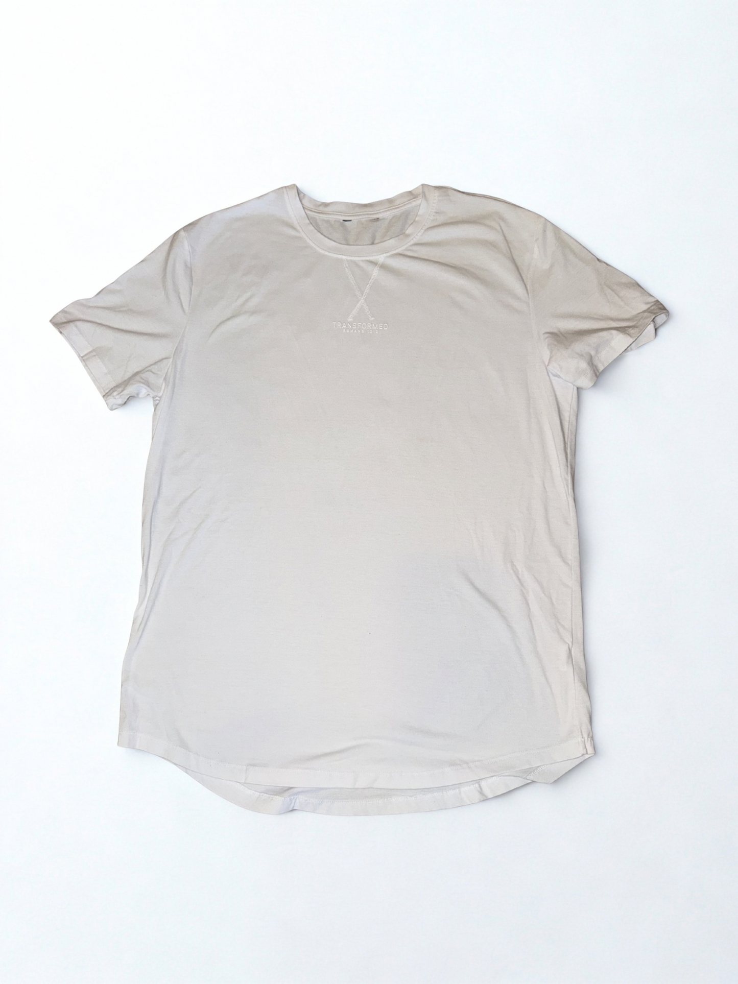 'Transformed' mens drop hem - t-shirt - faith shirt