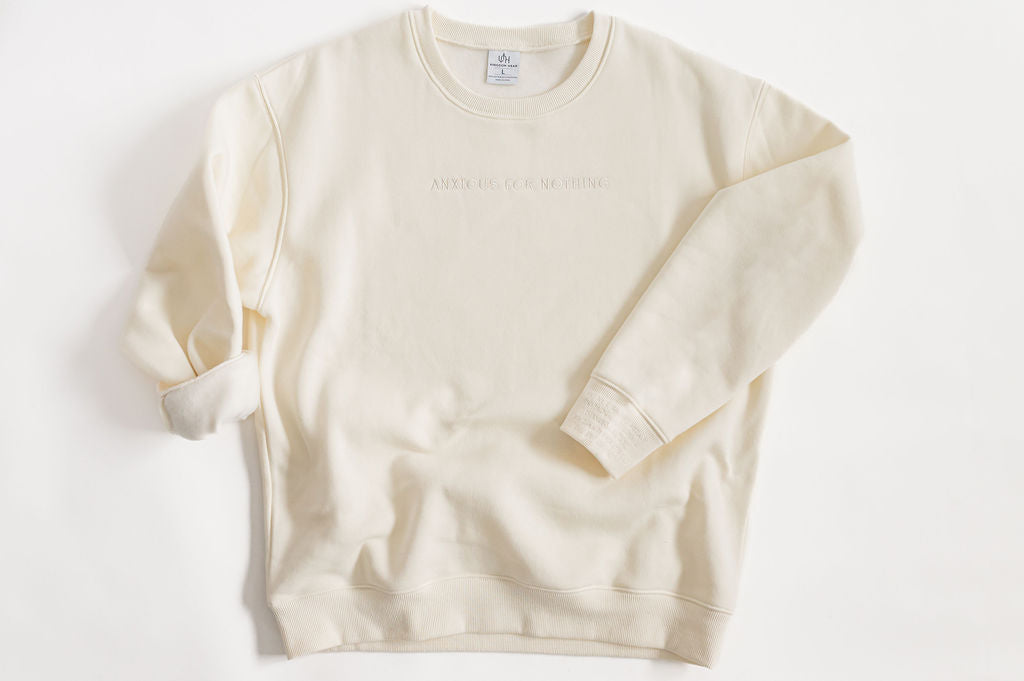 ANXIOUS FOR NOTHING PULLOVER SWEATER