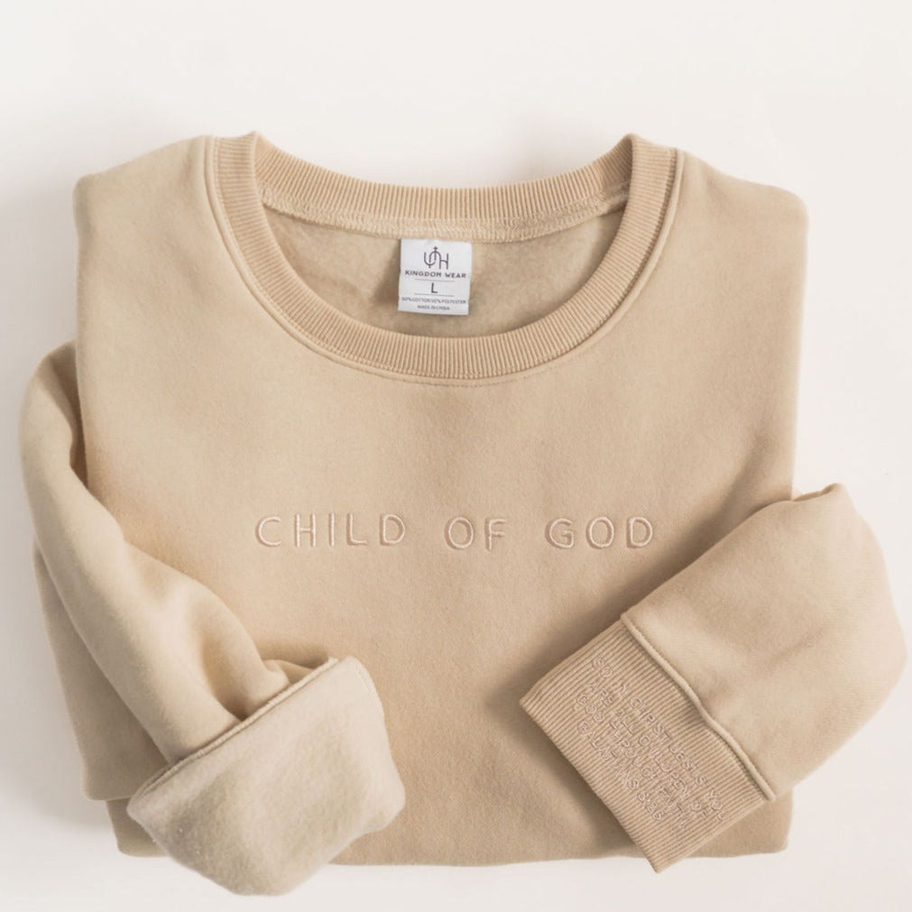 fleece Child of God crew neck